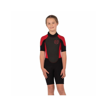 Level Six Child Shorty Neoprene Wetsuit - Red/Black